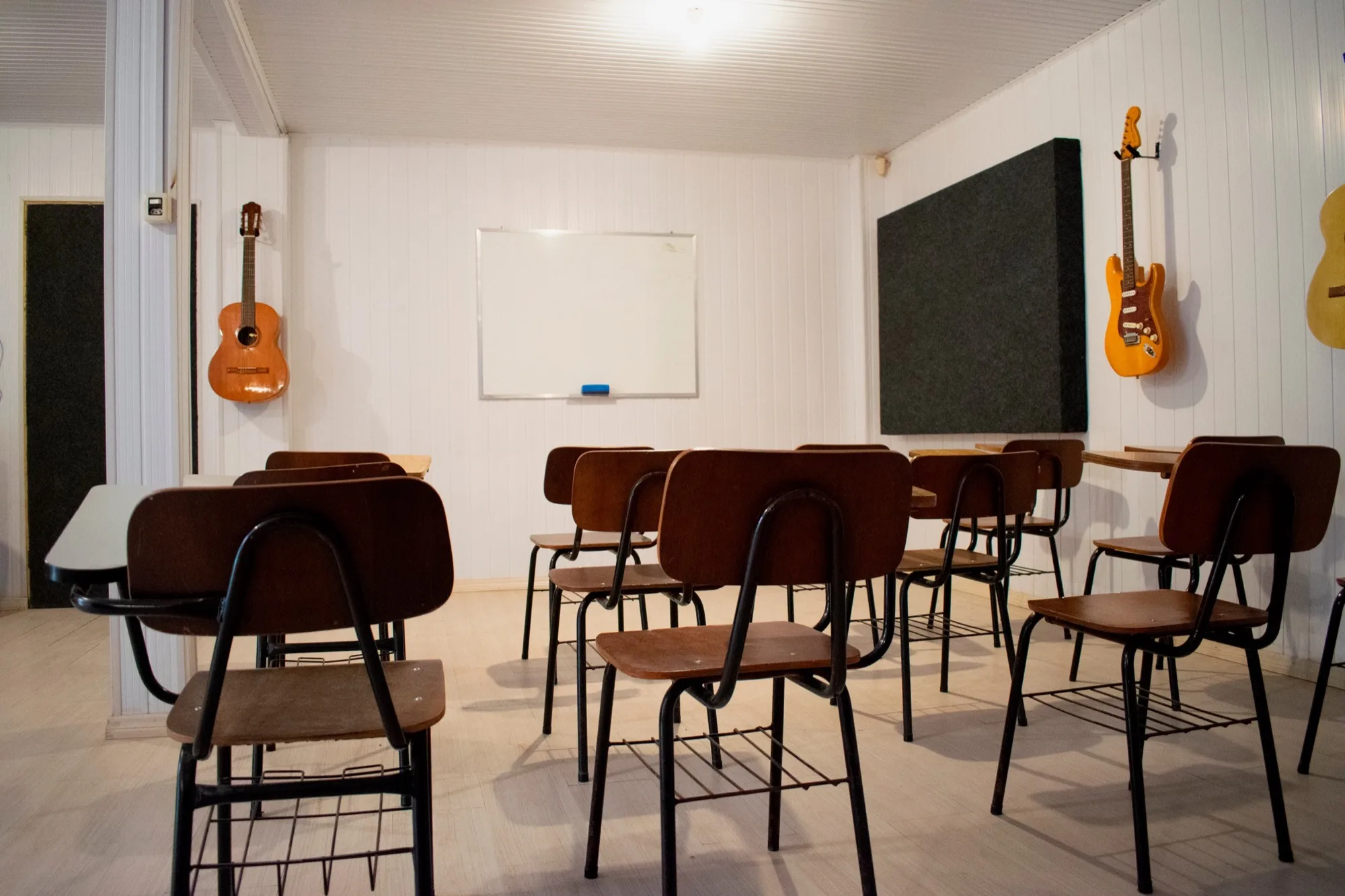 Sala de teoria da Oito D Caxias do Sul